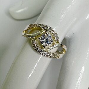Cubic Zirconia Anniversary Ring Silver 925 Size 7